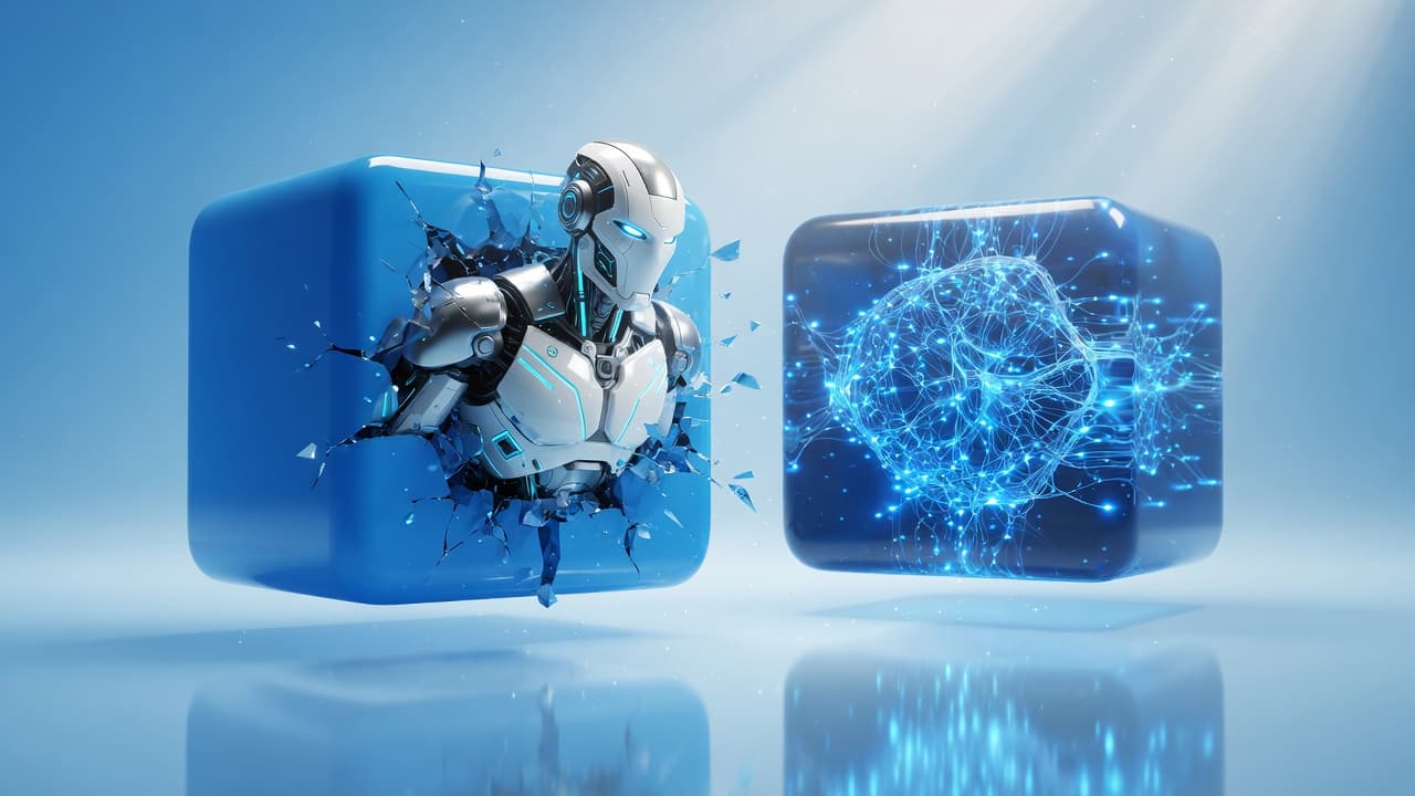 Robot cyberpunk + reseau de synapses